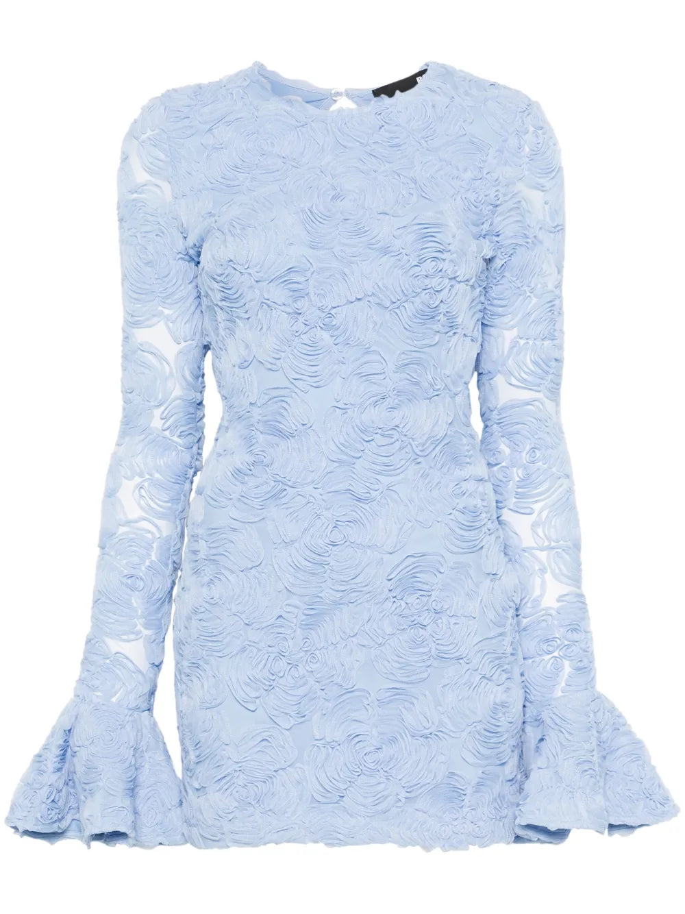 Rotate Birger Christensen Floral Applique Mesh Mini Dress