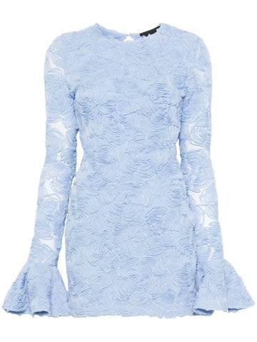 Rotate Birger Christensen Floral Applique Mesh Mini Dress