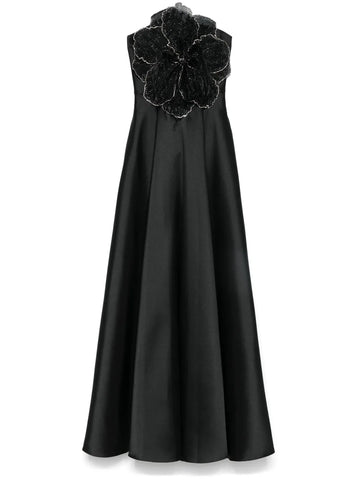 Nissa Floral Applique Maxi Dress