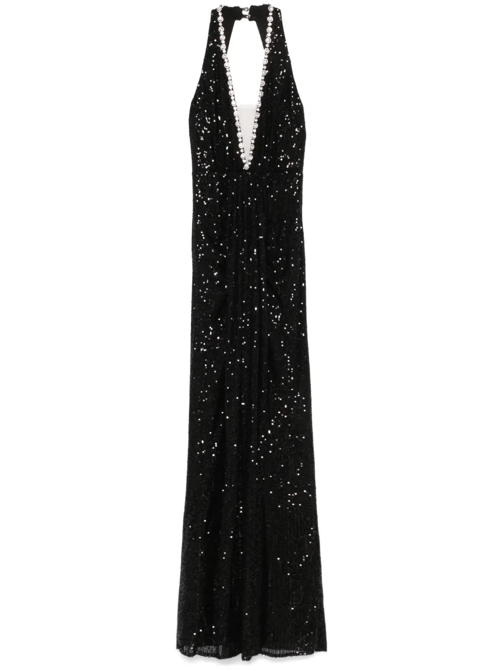 Nissa Sequinned Halterneck Maxi Dress