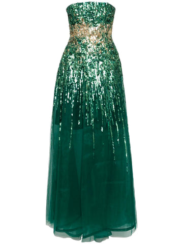 Saiid Kobeisy Embroidered Strapless Dress