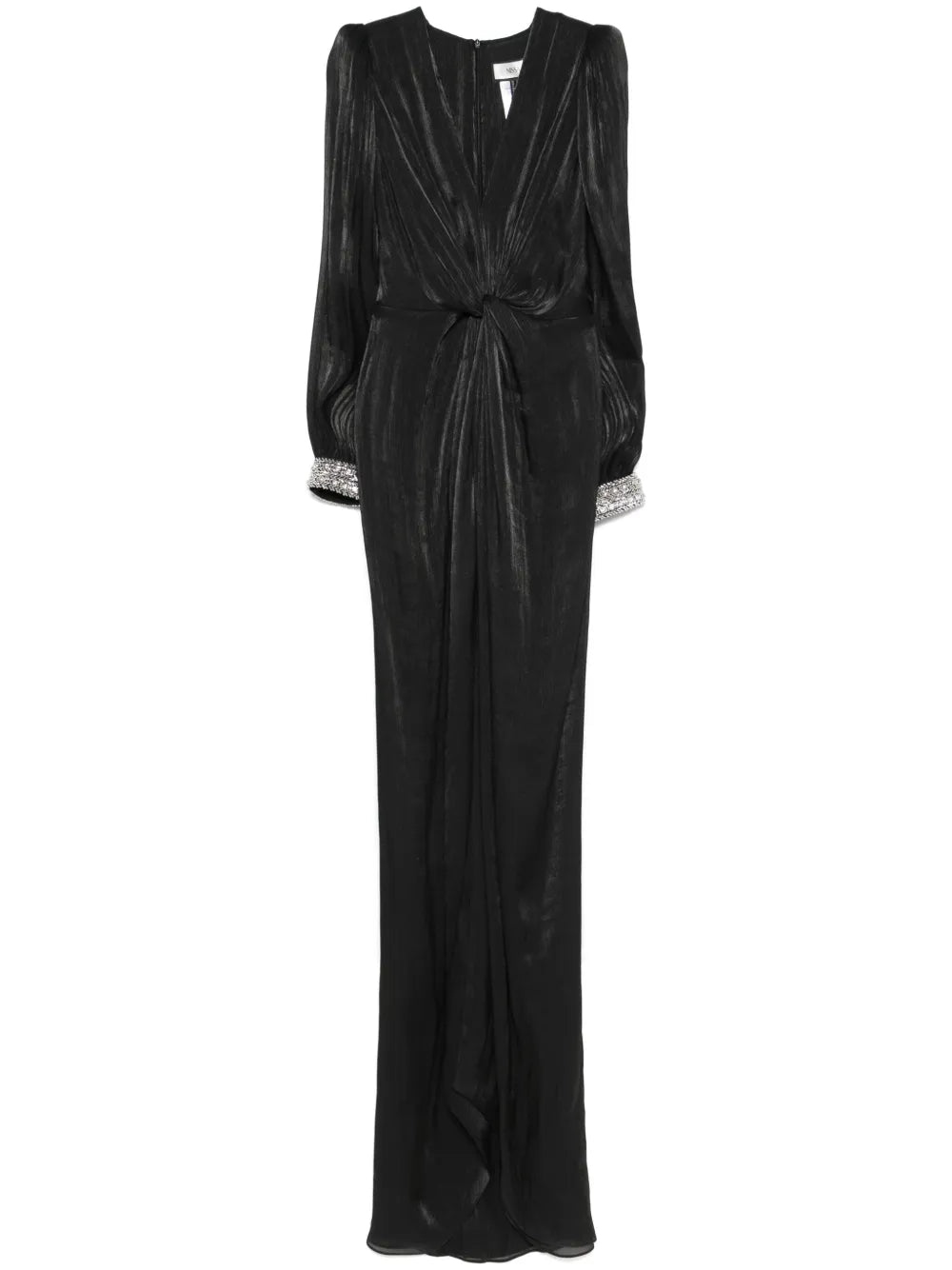 Nissa Twist Detail Plisse Maxi Dress