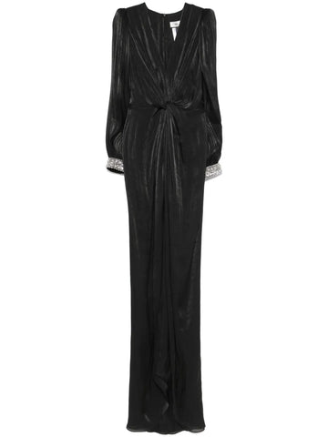 Nissa Twist Detail Plisse Maxi Dress