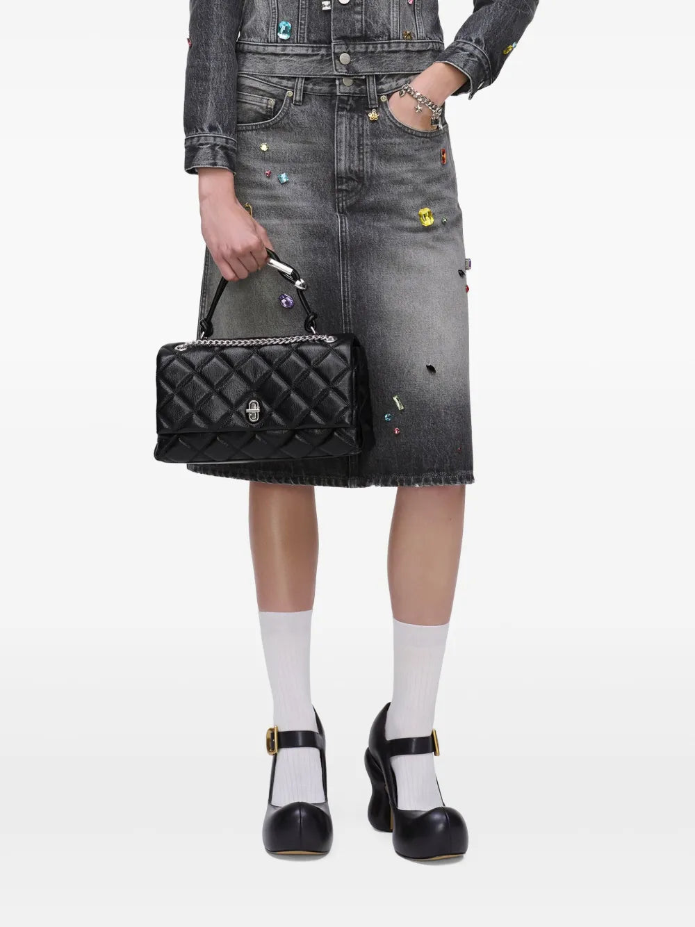 Marc Jacobs Medium Quilted Dual Convertible Shoulder Bag