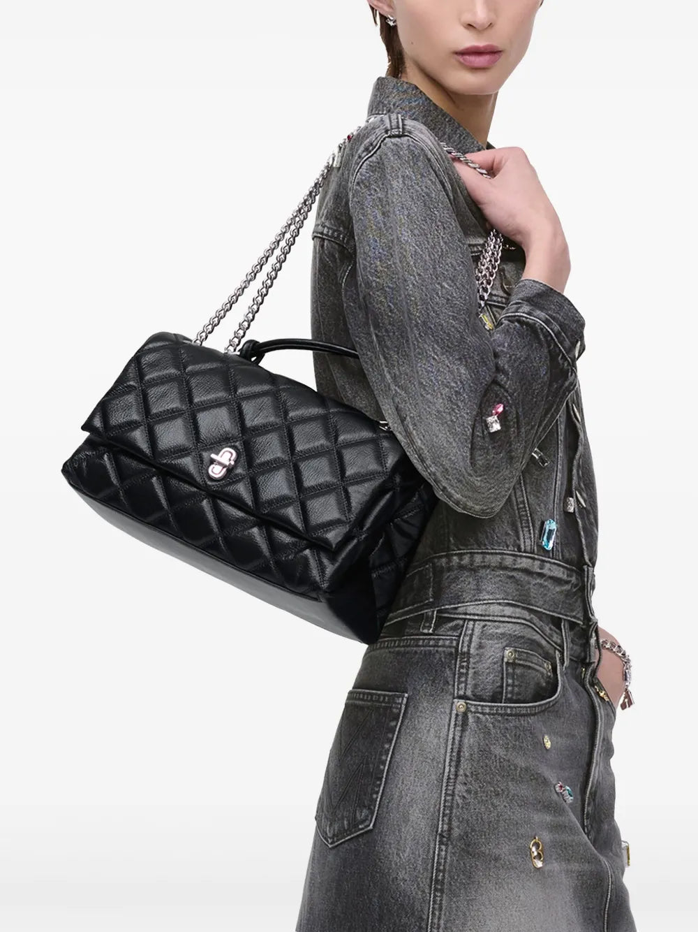 Marc Jacobs Medium Quilted Dual Convertible Shoulder Bag