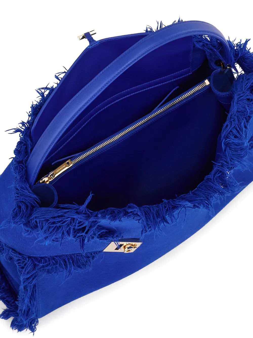 Ferragamo Large Hug Fringe Detail Shoulder Bag