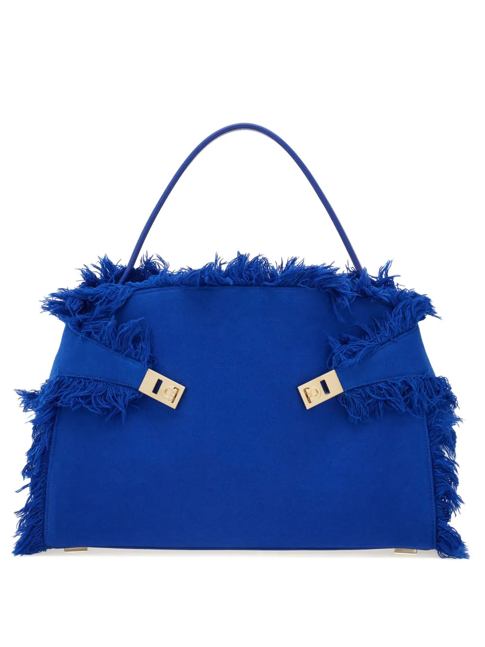 Ferragamo Large Hug Fringe Detail Shoulder Bag