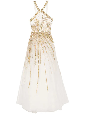Saiid Kobeisy Bead Embellished Tulle Dress