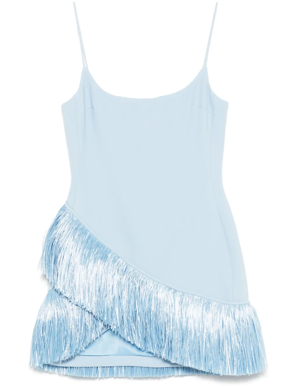 David Koma Raffia Fringe Trim Mini Dress