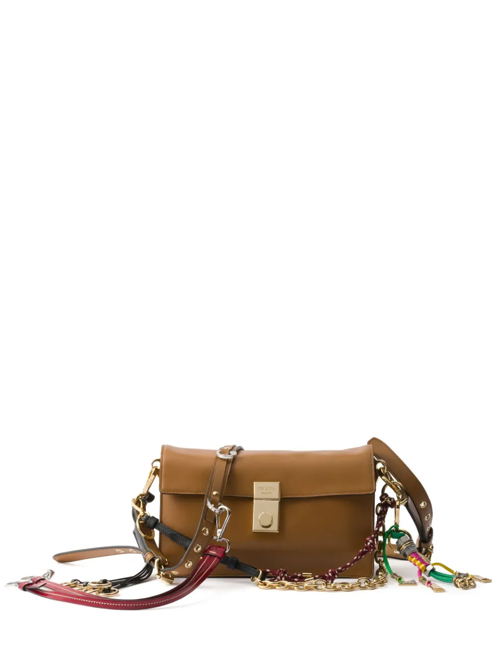 Prada Small Soft Sound Leather Shoulder Bag
