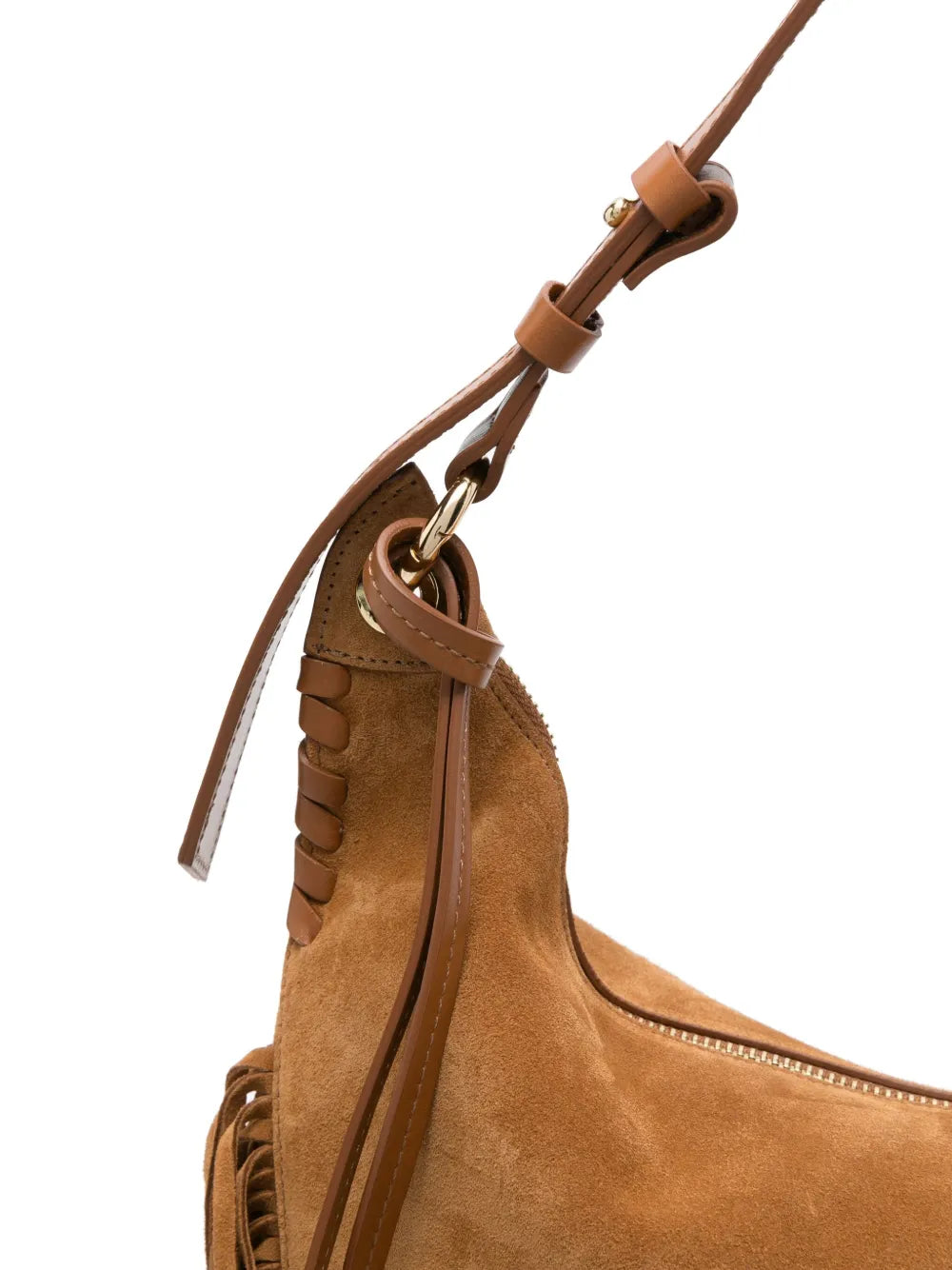 Bash Xl Franges Suede Shoulder Bag