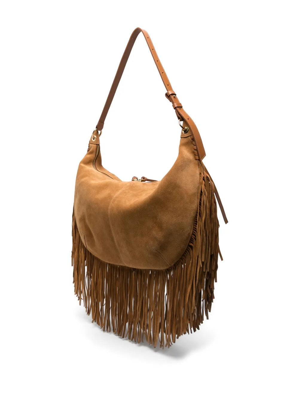 Bash Xl Franges Suede Shoulder Bag