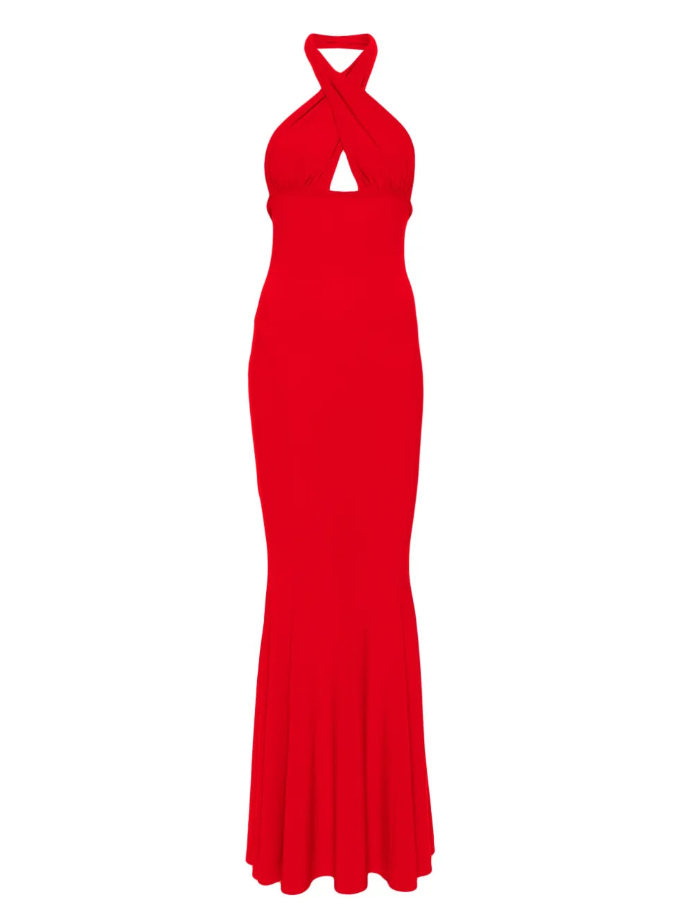 Norma Kamali Cross Halterneck Gown