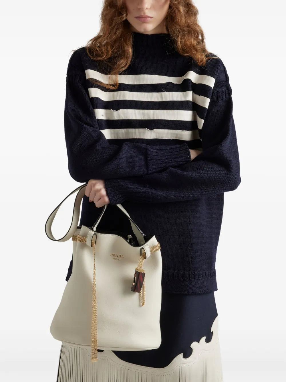 Prada Buckle Bucket Bag