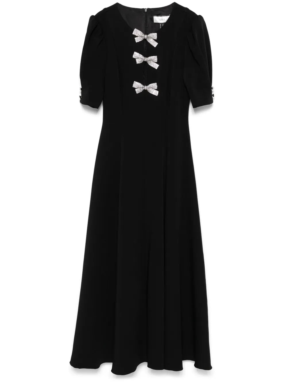 Nissa Bow Applique Maxi Dress