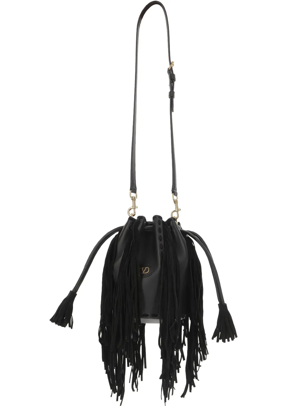 Valentino Garavani Fringed Leather Shoulder Bag