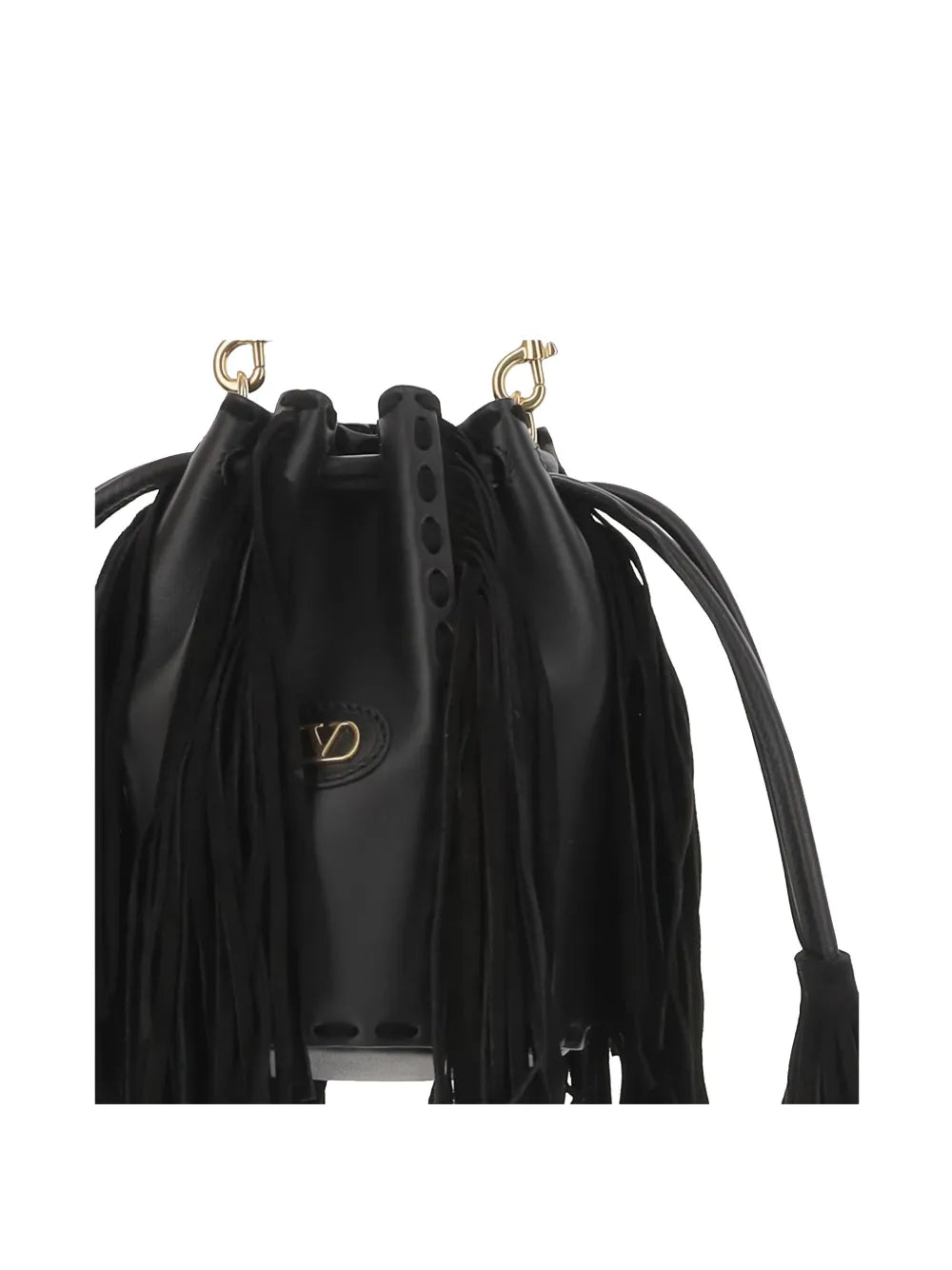 Valentino Garavani Fringed Leather Shoulder Bag