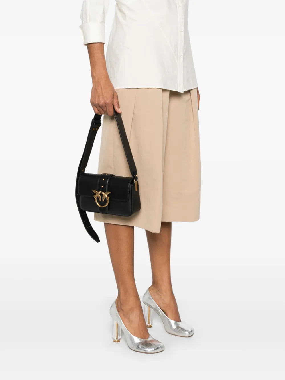 Pinko Mini Love One Slouchy Shoulder Bag