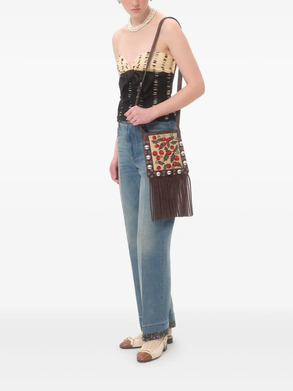 Valentino Garavani Small Nellcote Cherryfic Motif Shoulder Bag