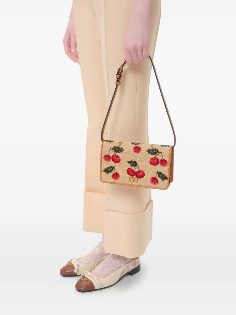 Valentino Garavani Mini Vlogo Signature Cherryfic Print Shoulder Bag