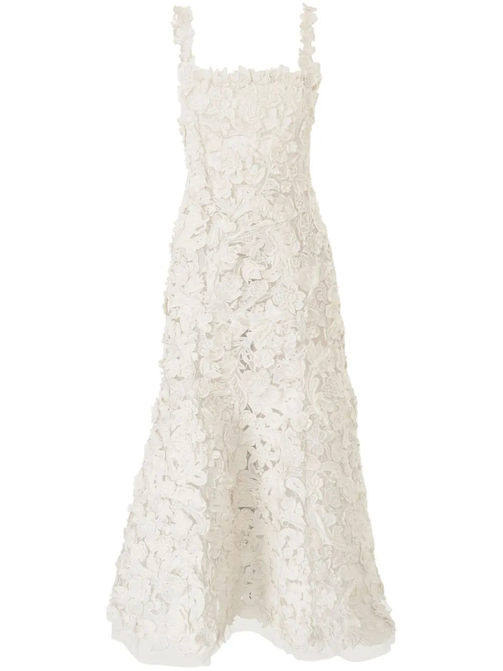 Carolina Herrera Embroidered Midi Dress