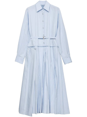 Prada Pleated Poplin Dress