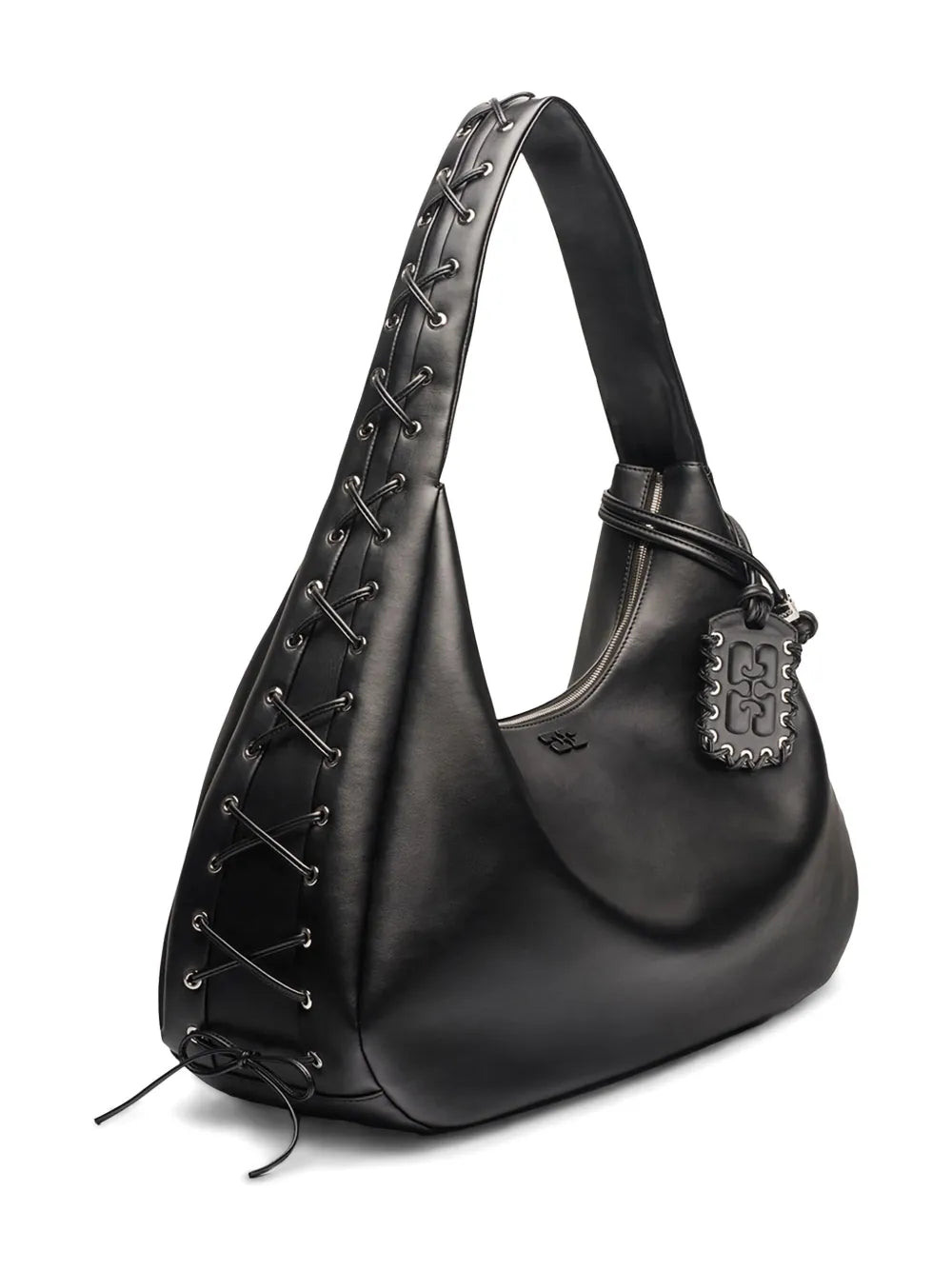 Ganni Xxl Leather Shoulder Bag