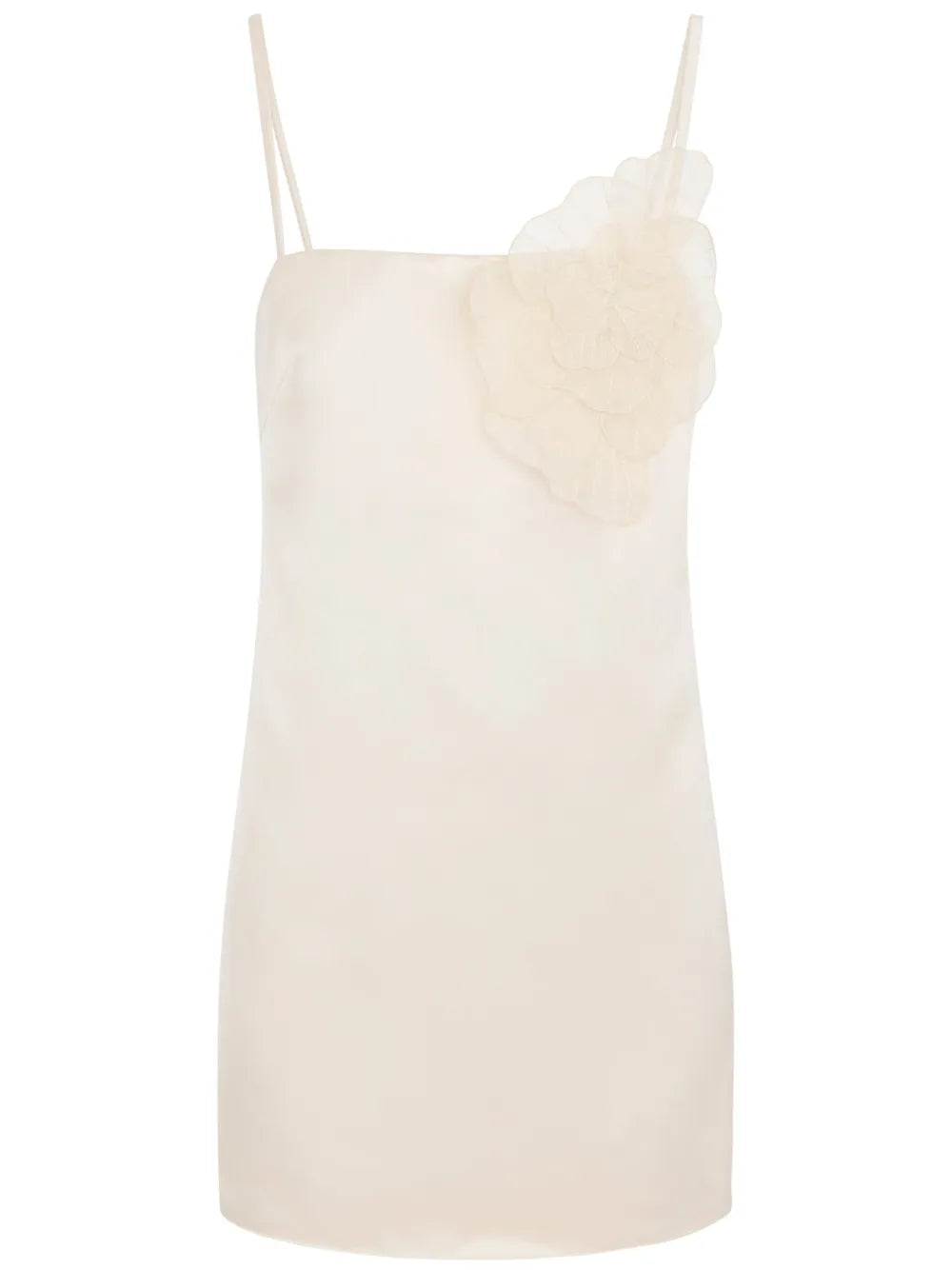 Elisabetta Franchi Flower Applique Satin Dress