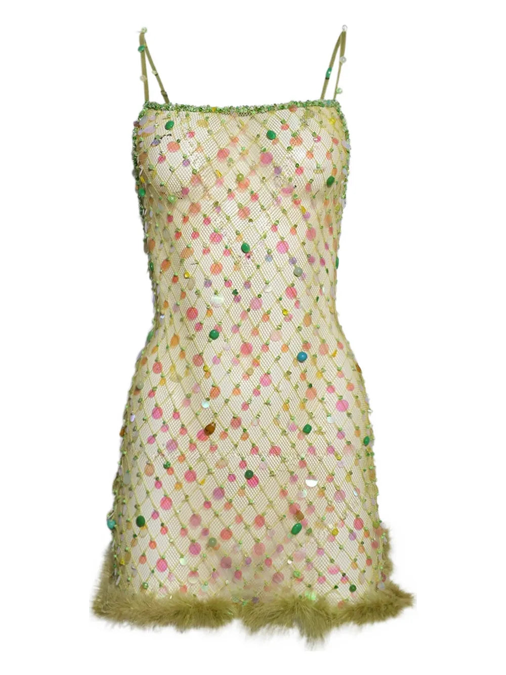 Roberta Einer Sequin Embellished Mini Dress