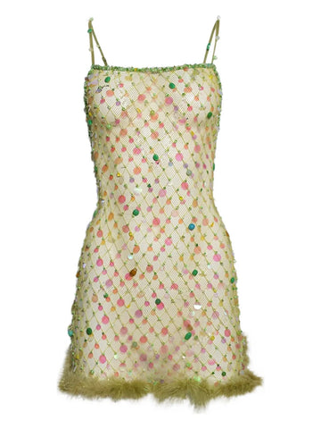 Roberta Einer Sequin Embellished Mini Dress