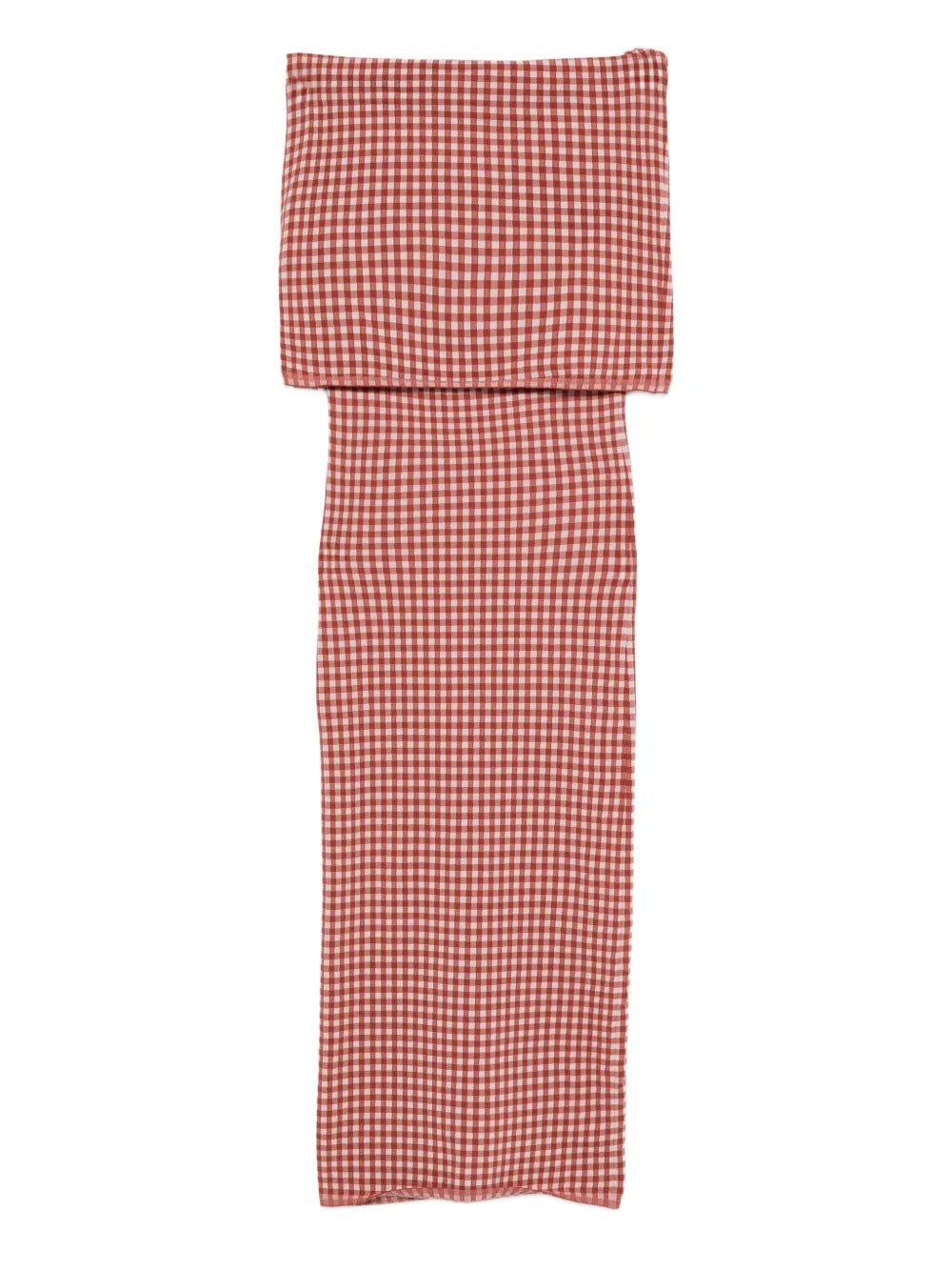 Alaia Gingham Knit Maxi Dress