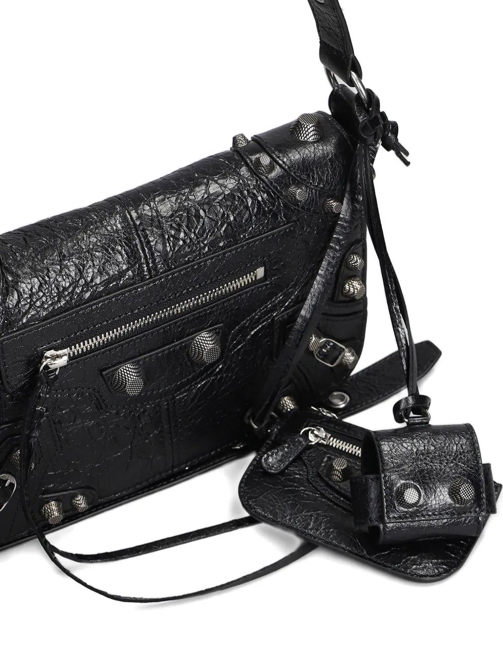 Balenciaga Textured Leather Shoulder Bag