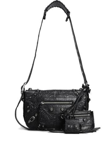 Balenciaga Textured Leather Shoulder Bag