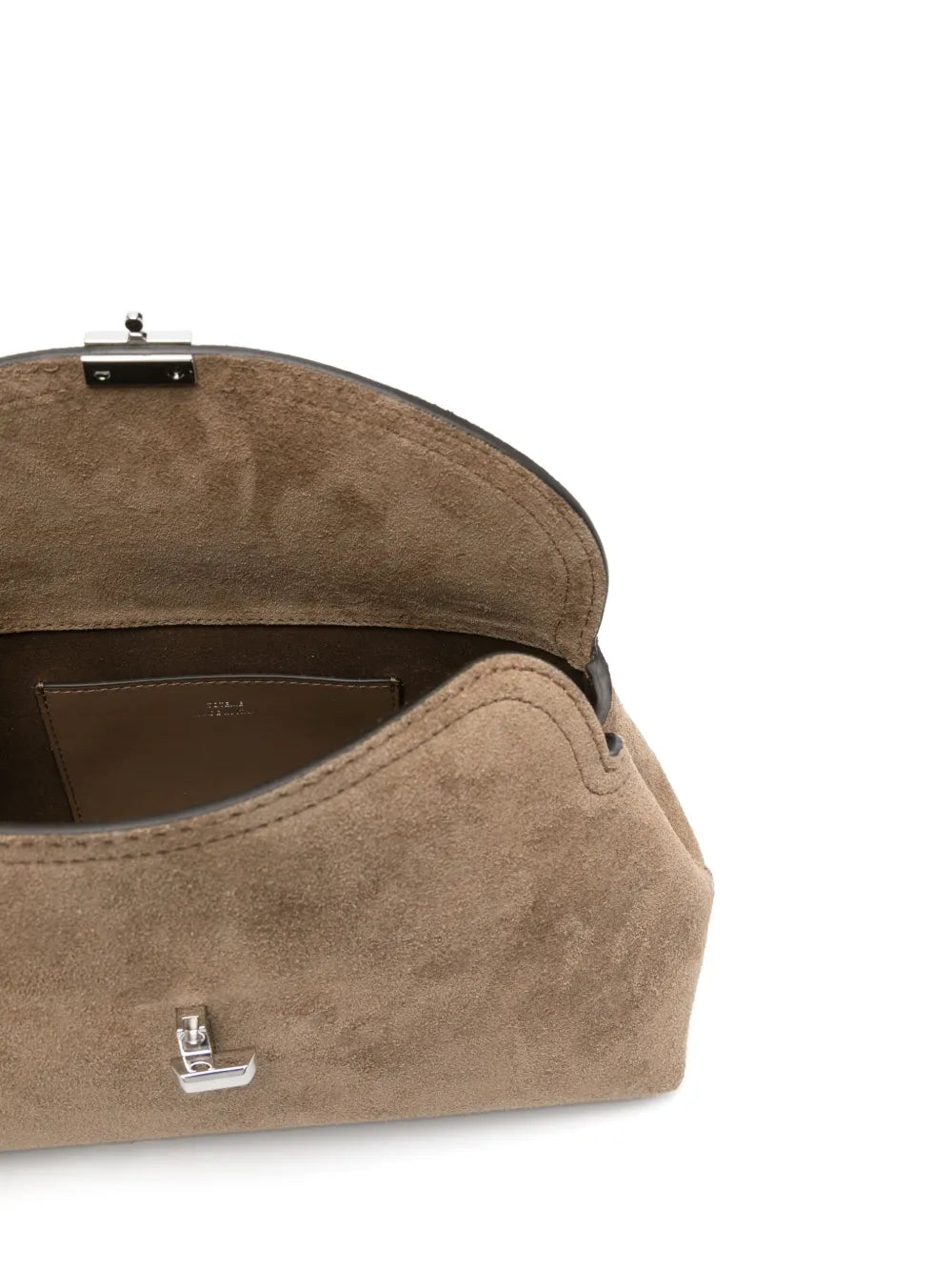 Toteme T Lock Suede Shoulder Bag