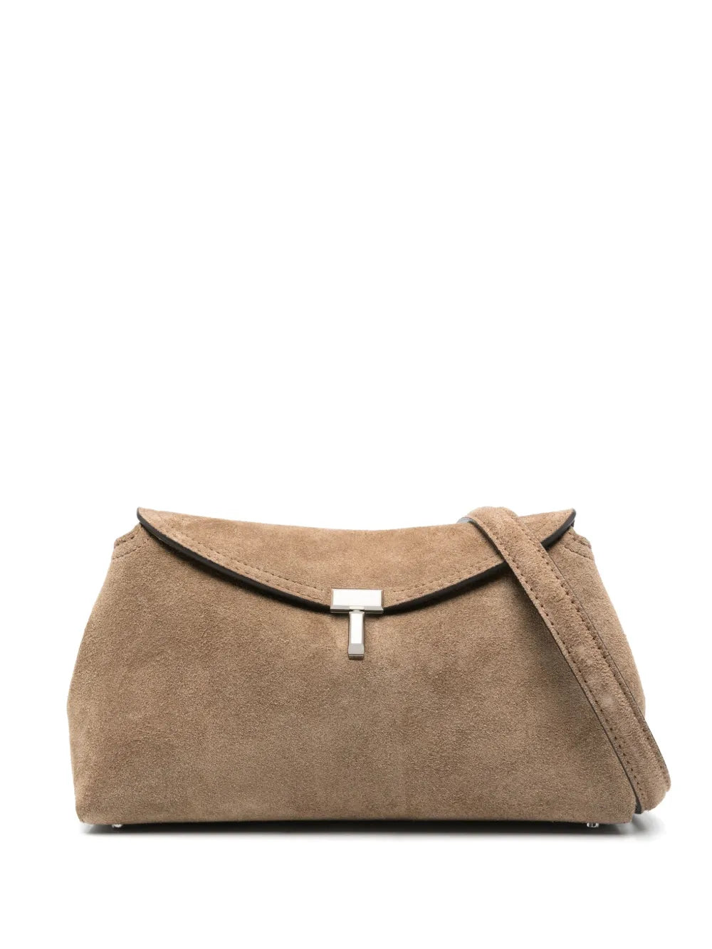 Toteme T Lock Suede Shoulder Bag