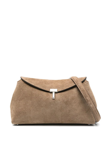 Toteme T Lock Suede Shoulder Bag