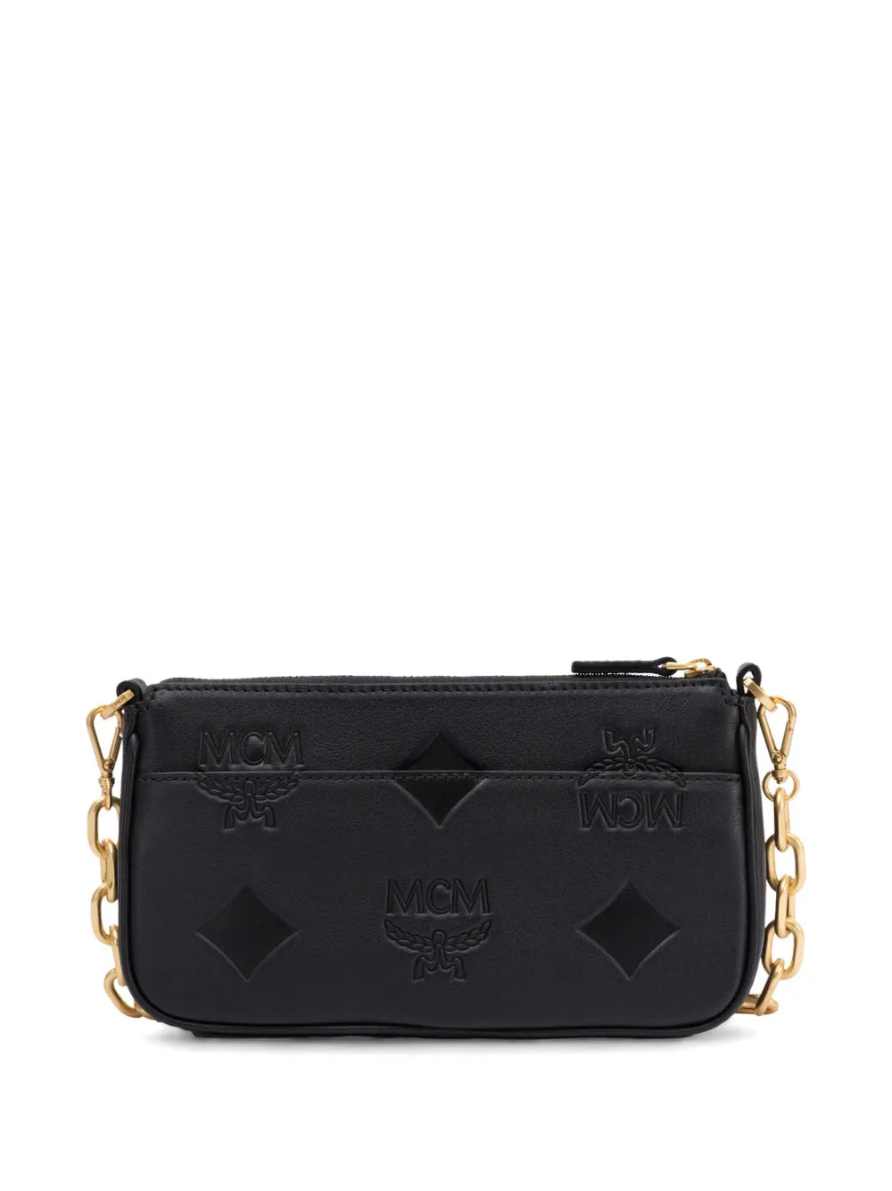 Mcm Logo Debossed Shoulder Bag