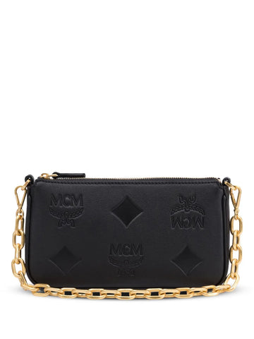 Mcm Logo Debossed Shoulder Bag