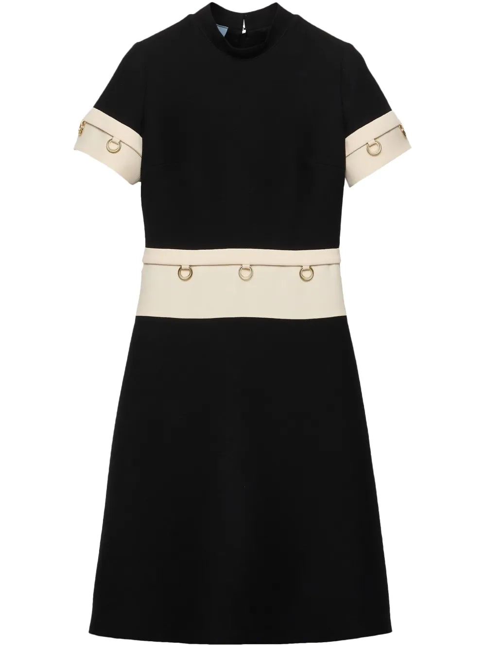Prada Ring Detail Midi Dress
