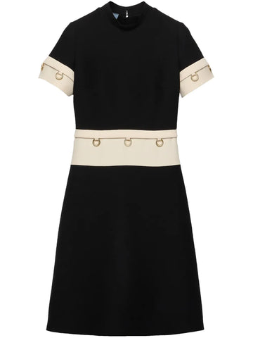 Prada Ring Detail Midi Dress