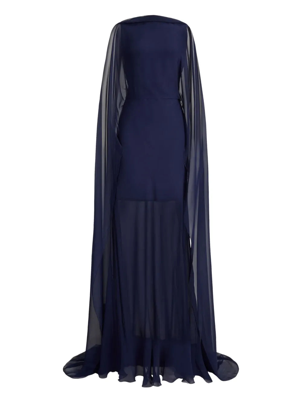 Ralph Lauren Collection Sheer Cape Evening Gown
