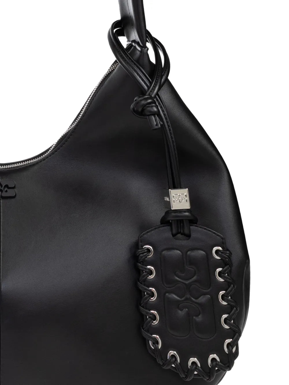 Ganni Tonal Logo Plaque Shoulder Bag
