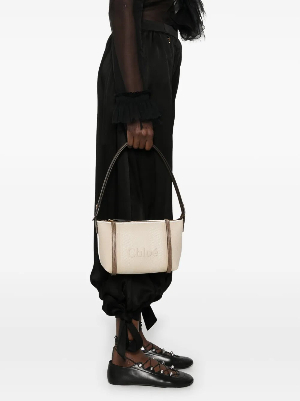 Chloe Logo Jacquard Shoulder Bag
