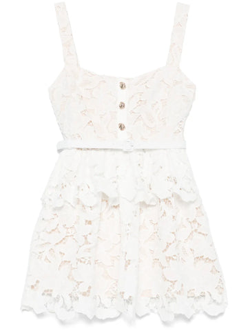 Self Portrait Lace Tiered Mini Dress