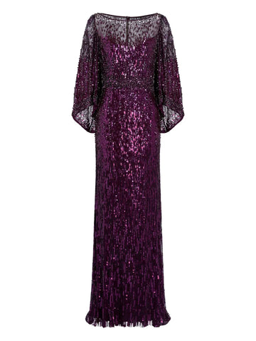 Jenny Packham Ines Sequin Embellished Maxi Dress