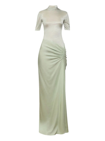 Christopher Esber Fusion Ruched Tee Gown Maxi Dress
