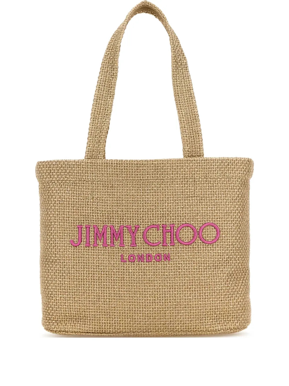 Jimmy Choo Logo Embroidered Shoulder Bag