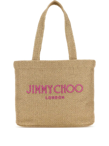 Jimmy Choo Logo Embroidered Shoulder Bag