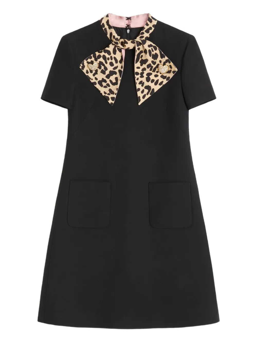 Valentino Garavani Leopard Bow Mini Dress