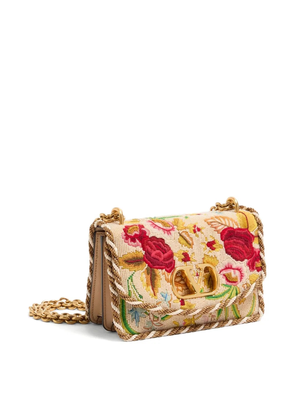 Valentino Garavani Small Vain Embroidered Shoulder Bag